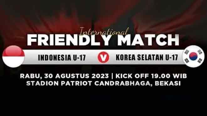 Jadwal Siaran Langsung Timnas Indonesia U17 vs Korsel