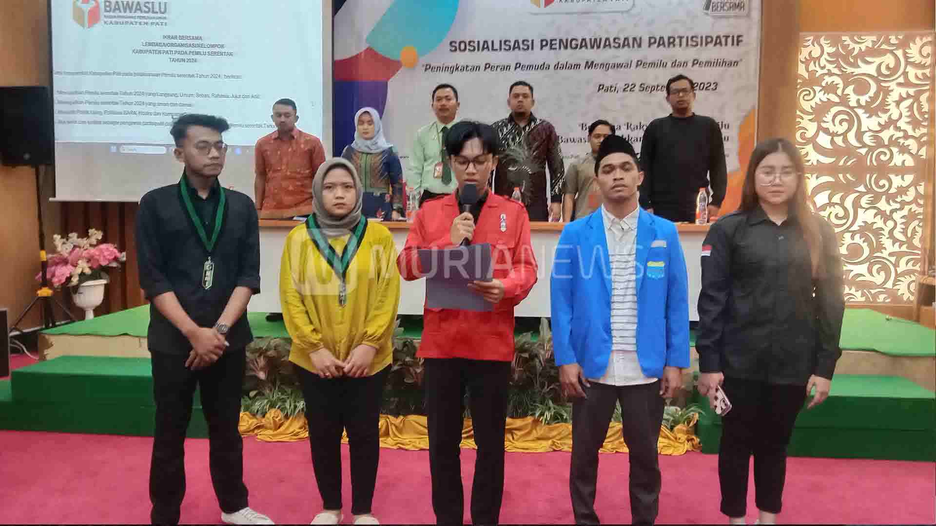 Jelang Pemilu, Puluhan Pemuda di Pati Ikrar Tolak Politik Uang