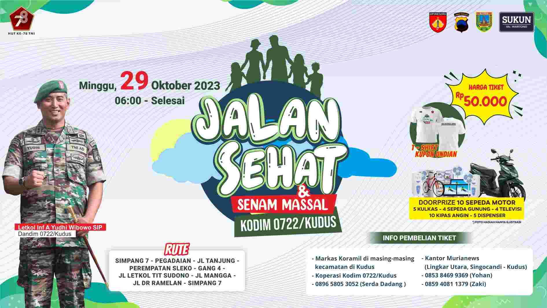 Mau Ikut Jalan Sehat HUT TNI di Kudus? Dapatkan Tiketnya di Sini