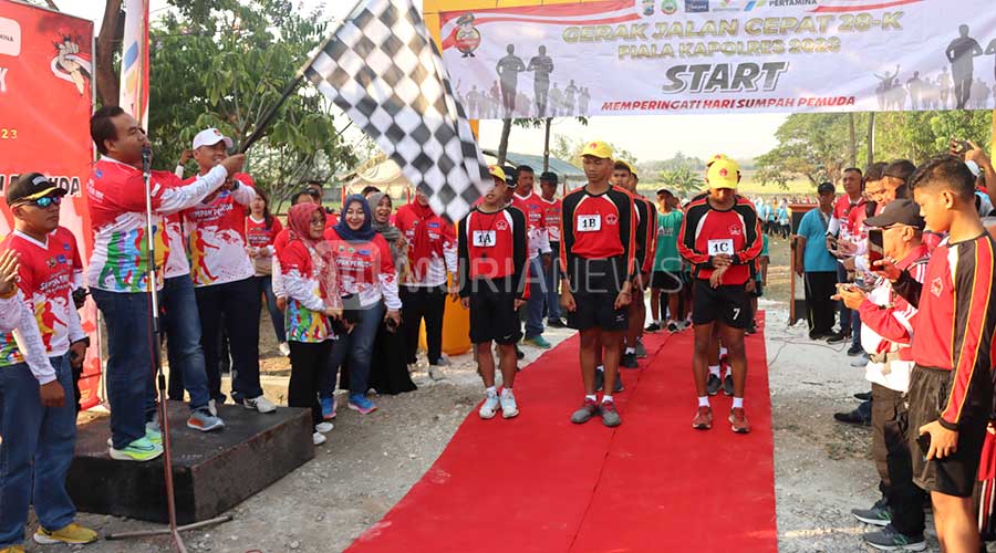 Peringati Sumpah Pemuda, Polres Blora Gelar Lomba Gerak Jalan 