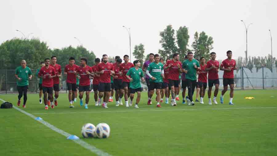 Timnas Indonesia Tiba di Irak Langsung Gelar Latihan 