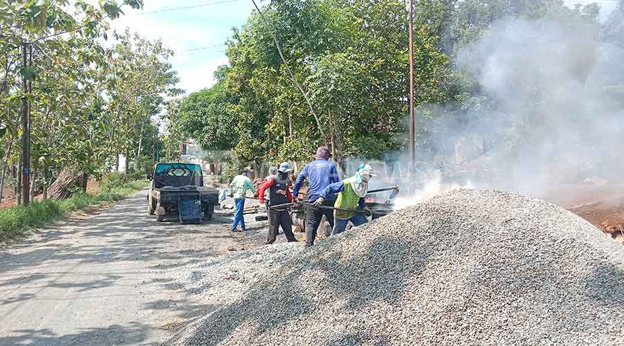 Jalan Rusak Gunungwungkal-Tayu 1 Km, Baru Diperbaiki 320 Meter