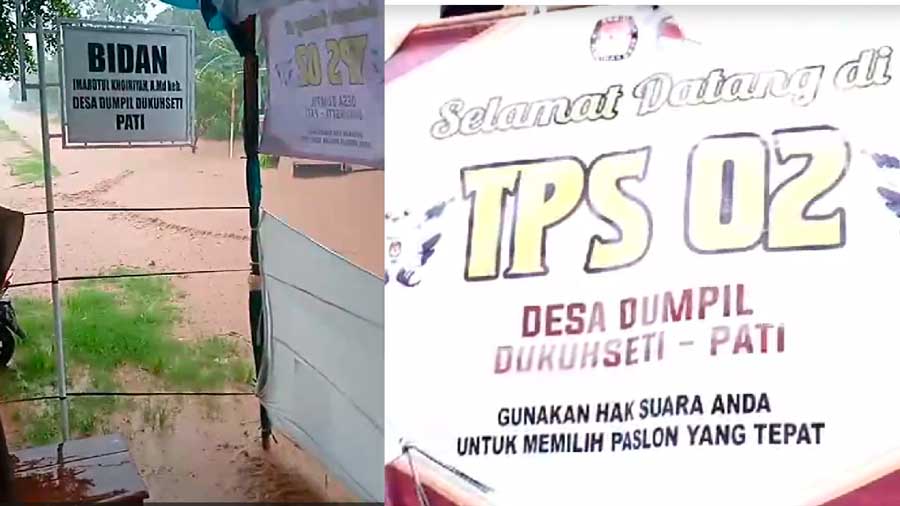 TPS di Desa Dumpel Pati Diterjang Banjir Bandang