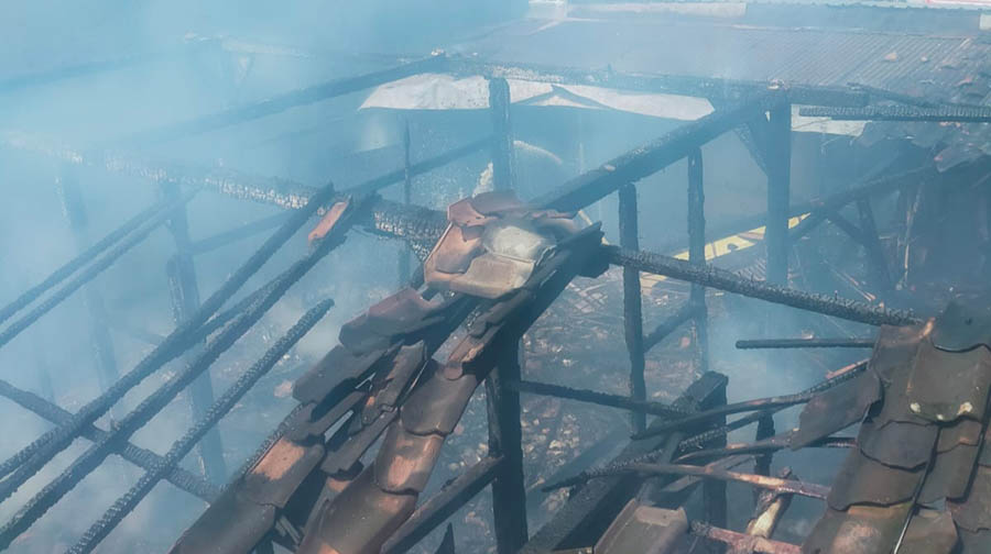 Korsleting Listrik, Rumah Limasan di Grobogan Ludes Terbakar