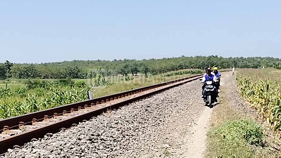 Warga Tengah Hutan Grobogan Terpaksa Susuri Rel Aktif saat Keluar