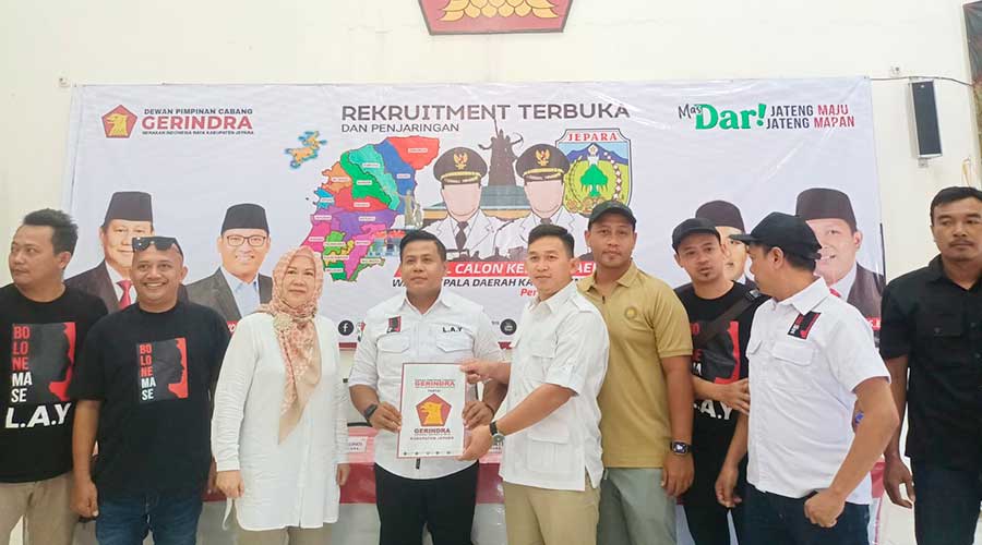 Tutup Penjaringan Calon Bupati Jepara, Gerindra Coret Dua Nama