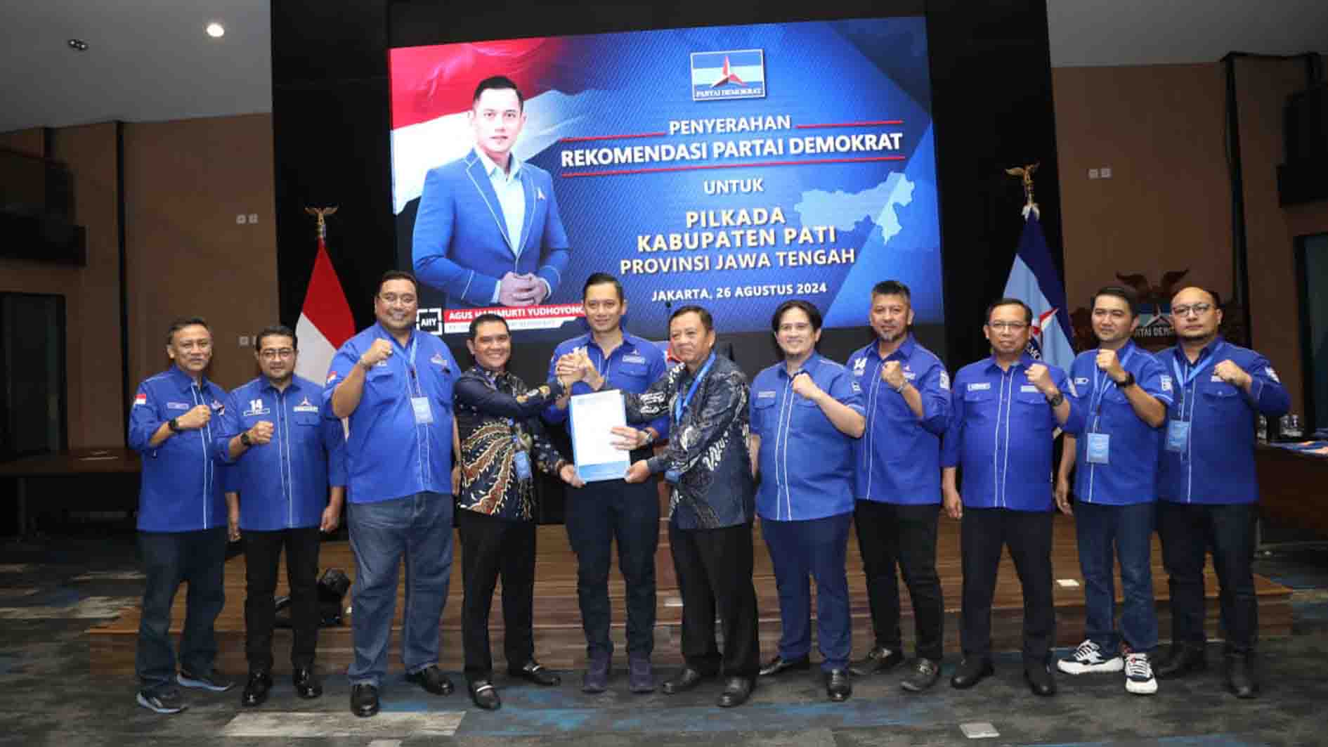 Partai Demokrat Resmi Dukung Wahyu-Suharyono di Pilkada Pati 2024