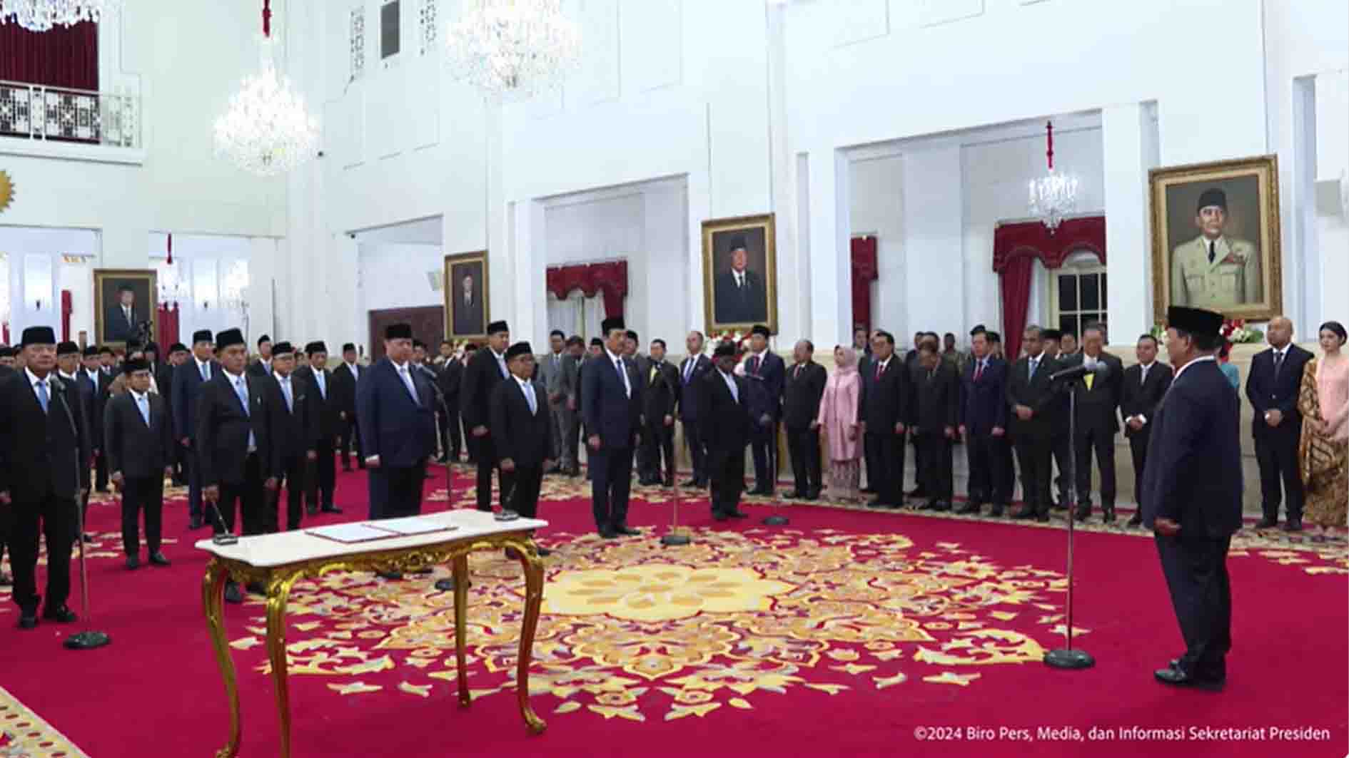 Sah, Presiden Prabowo Resmi Lantik Menteri Kabinet Merah Putih