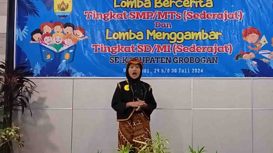 Dorong Minat Baca, Dinarpusda Grobogan Kembali Gelar Lomba Bercerita