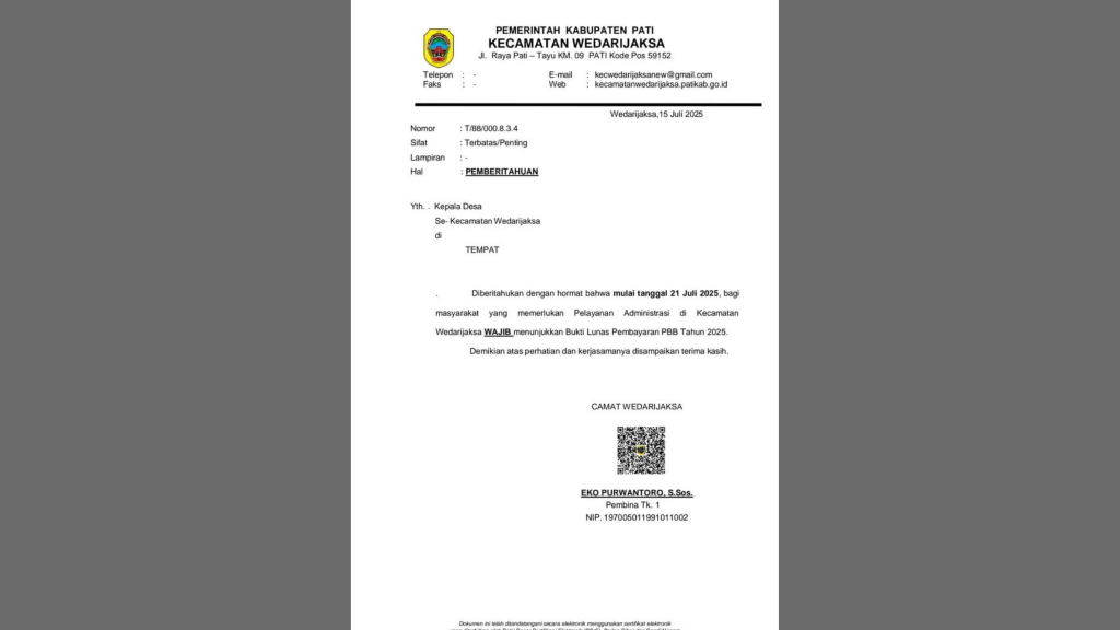 Gegara Ini, Warga Wedarijaksa Pati Terancam Tak Bisa Urus Adminduk