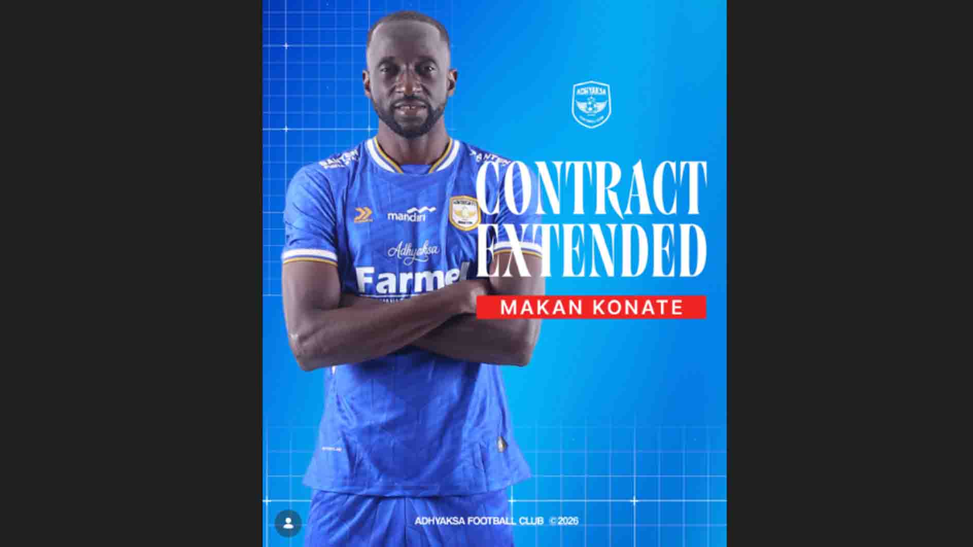 Tampil Apik Musim Lalu, Adhyaksa FC Perpanjang Kontrak Makan Konate