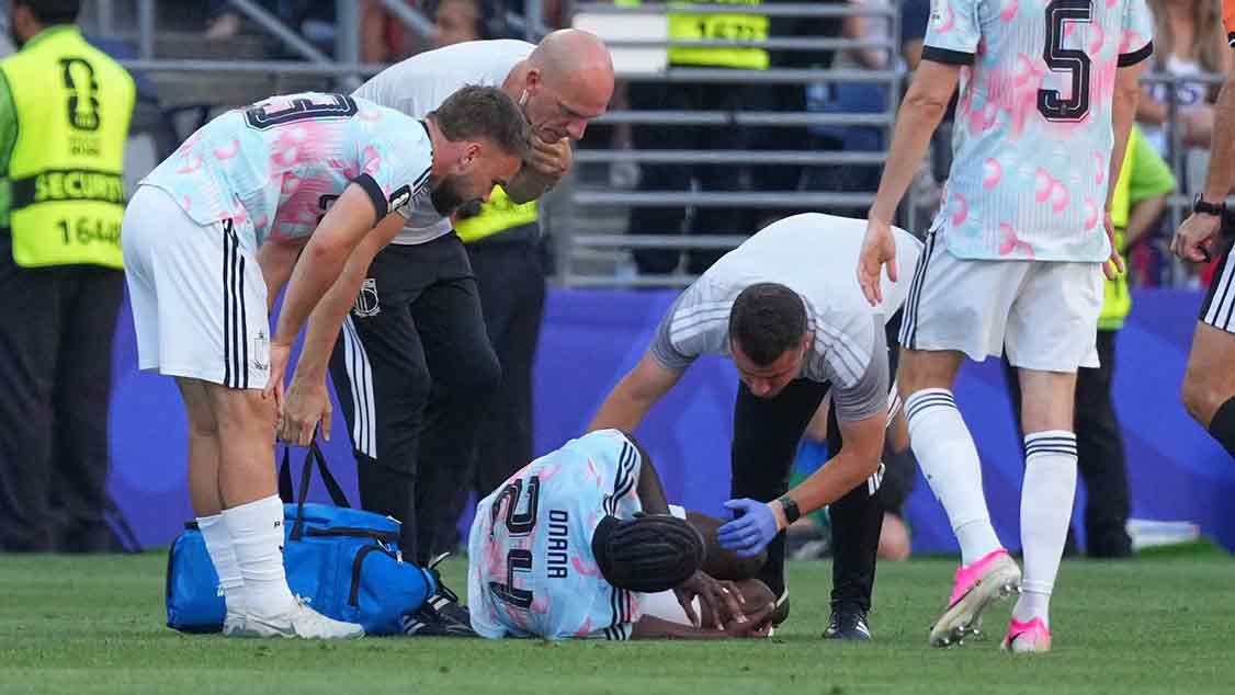 Belgia Lolos, Tapi Amadau Onana Absen Lama Karena Cedera Parah