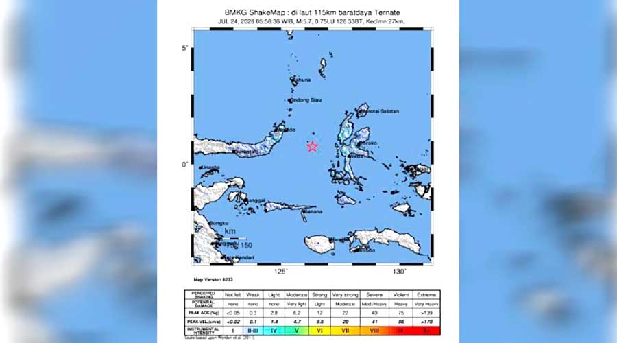 BMKG Sebut Gempa Bumi Magnitudo 5,7 Ternate Dipicu Aktivitas Subduksi