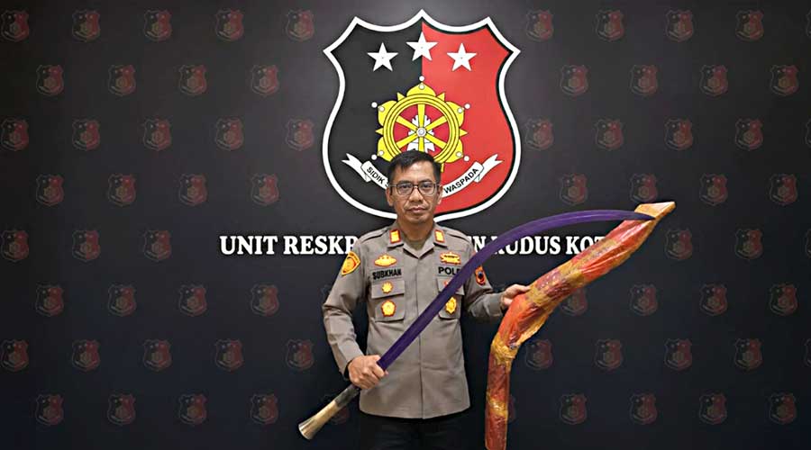 Polsek Kudus Gagalkan Pengiriman Celurit Milik Pelajar MTs