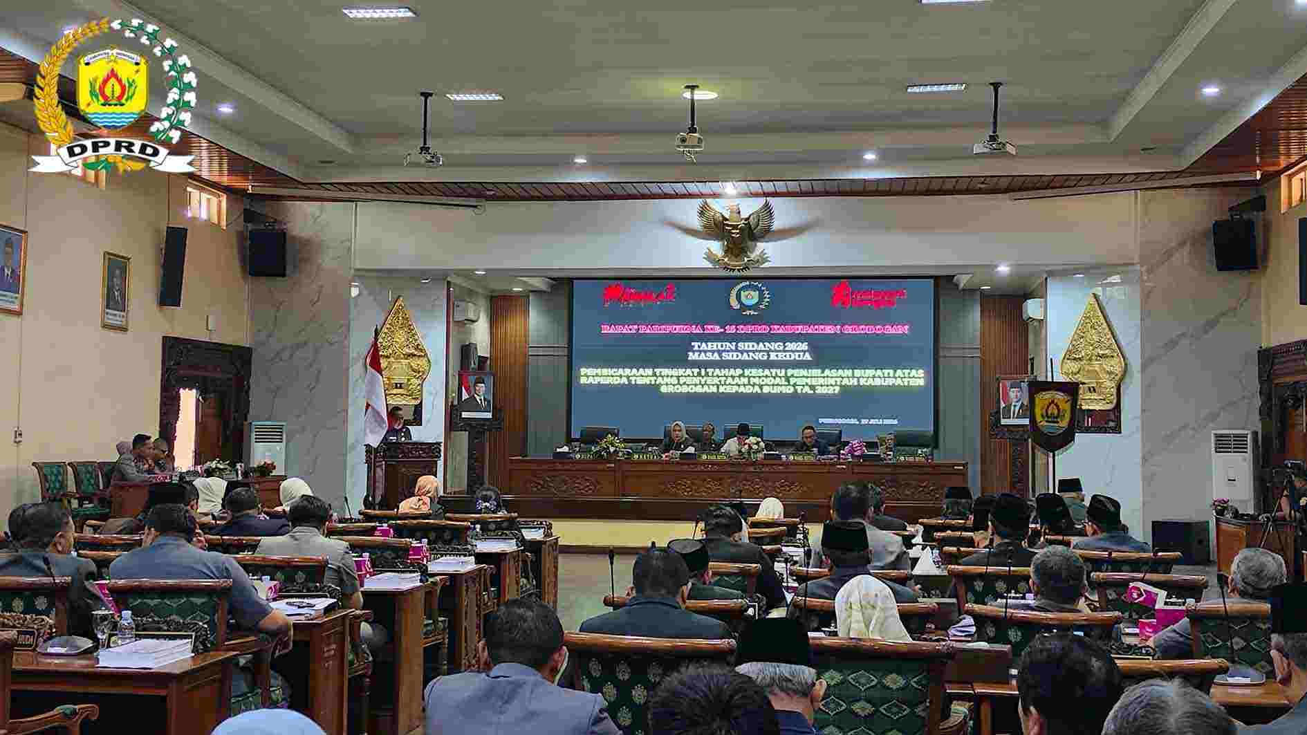 Paripurna DPRD, Pemkab Grobogan Ajukan Raperda Penyertaan Modal BUMD